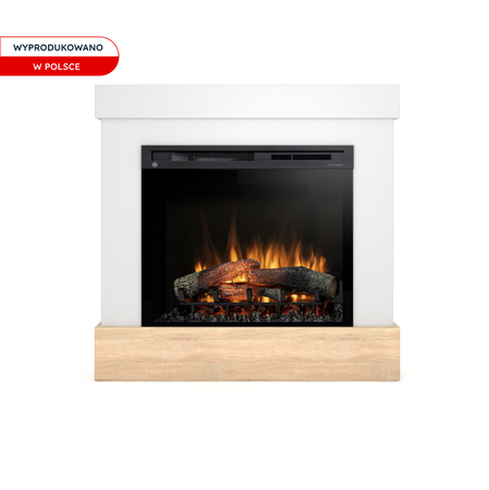 Warmtec Diro wkład Dimplex 28" XHD Optiflame - biały, dąb sonoma