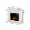 Warmtec Luena narożny wkład Dimplex 23" XHD Optiflame - biały mat