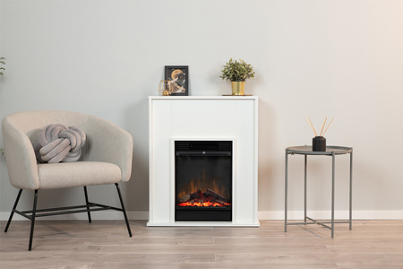 OUTLET: Warmtec Leggero z efektem Optiflame - biały mat