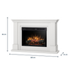 Warmtec Luena wkład Dimplex 26" XHD Optiflame - biały mat, lakierowany
