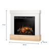 Warmtec Diro wkład Dimplex 28" XHD Optiflame - biały, dąb sonoma