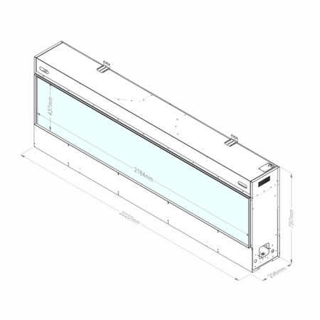 Dimplex Faber e-SliM Linear 2200/450 I 222,2 cm
