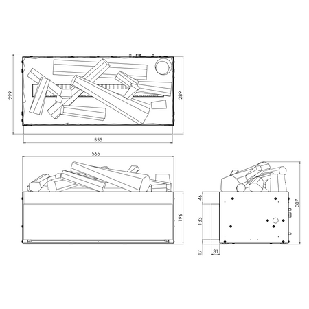 Dimplex Juneau Multi kaseta kominkowa z efektem Optimyst