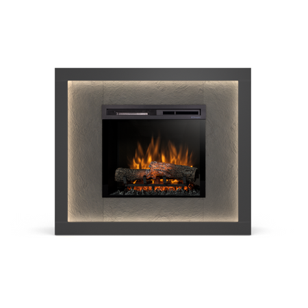 Warmtec Litos wkład Dimplex 23" XHD Optiflame - czarny, fornir kamienny Łupek Black