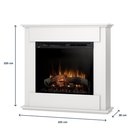 Warmtec Fonte wkład Dimplex 28" XHD Optiflame - biały
