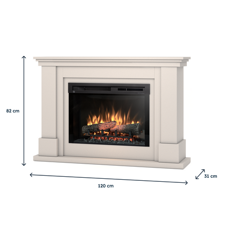 Warmtec Luena wkład Dimplex 26" XHD Optiflame - kaszmirowy