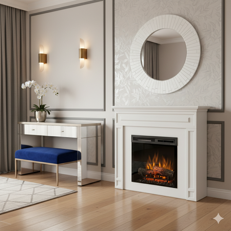 Warmtec Lorin wkład Dimplex 23" XHD Optiflame - lakier biały mat