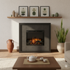 Warmtec Litos wkład Dimplex 28" XHD Optiflame - czarny, fornir kamienny Łupek Black
