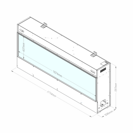 Dimplex Faber e-SliM Linear 1700/450 I 171,4 cm