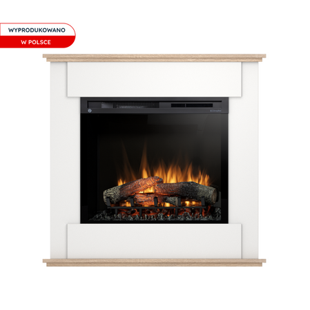 Warmtec Fonte wkład Dimplex 28" XHD Optiflame - biały, dąb sonoma.