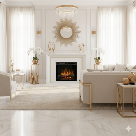 Warmtec Lanini wkład Dimplex 23" XHD Optiflame - biały mat