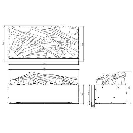 Dimplex Juneau XL Multi kaseta kominkowa z efektem Optimyst