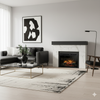 Warmtec Aven wkład Dimplex 26" XHD Optiflame - marmur crystal, czarny