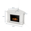 Warmtec Luena narożny wkład Dimplex 26" XHD Optiflame - biały mat