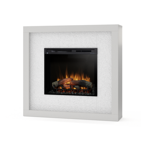 Warmtec Litos wkład Dimplex 28" XHD Optiflame - biały, fornir kamienny Crystal White