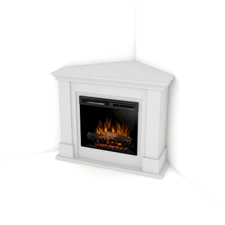 Warmtec Luena narożny wkład Dimplex 23" XHD Optiflame - biały mat