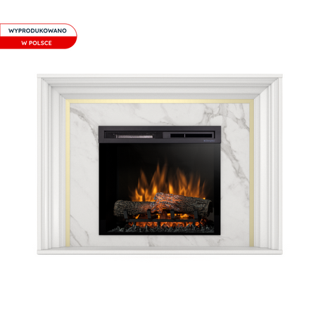 Warmtec Lanini wkład Dimplex 23" XHD Optiflame - biały mat, marmur Crystal