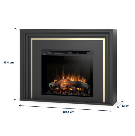 Warmtec Lanini wkład Dimplex 28" XHD Optiflame - czarny mat