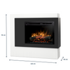 OUTLET: Warmtec Pulmari wkład Dimplex 26" XHD Optiflame - biały mat, czarny