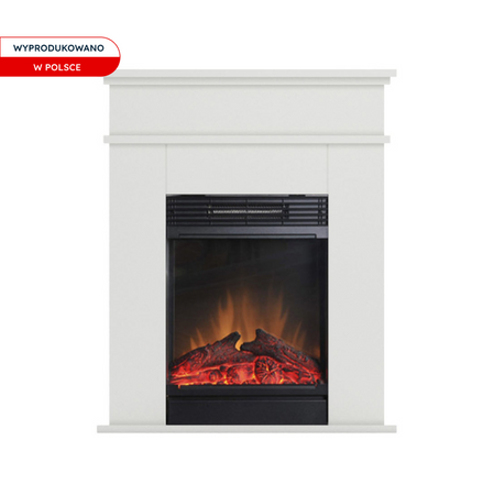 Warmtec Fori z efektem Optiflame - biały mat