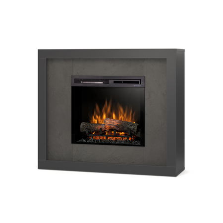 Warmtec Litos wkład Dimplex 23" XHD Optiflame - czarny, fornir kamienny Łupek Black