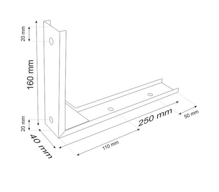 Zestaw uchwytów montażowych do kurtyn WARMTEC 10 kW lub 12 kW 3 szt.