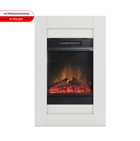 Warmtec Sono z efektem Optiflame - biały mat