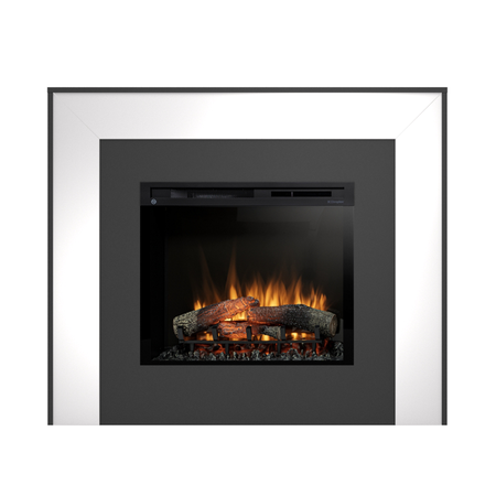 OUTLET: Warmtec Zuni wkład Dimplex 28" XHD Optiflame - czarny, biały śmietankowy połysk