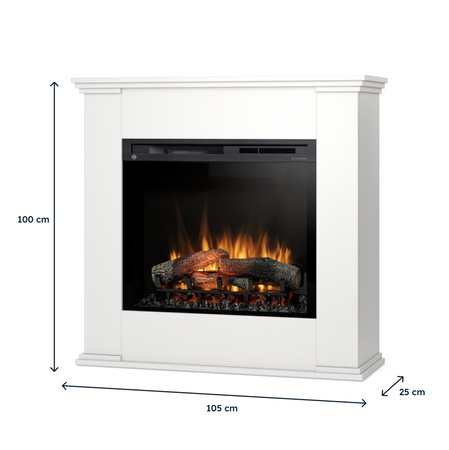 Warmtec Kelia wkład Dimplex 28" XHD Optiflame - biały