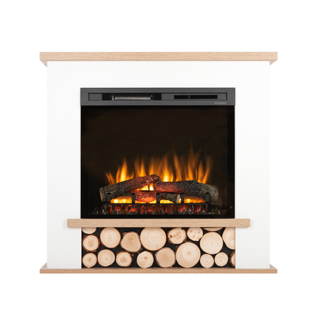 Warmtec Tula wkład Dimplex 28" XHD Optiflame - biały mat, jasny dąb