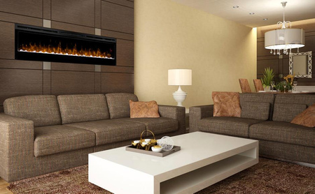 Dimplex Prism 74" ECO LED z efektem Optiflame - ścienny, rama biała