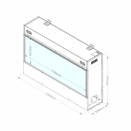 Dimplex Faber e-SliM Linear 1200/450 I 120,6 cm