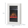 Warmtec Sono z efektem Optiflame - biały mat, czarny