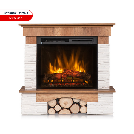 Warmtec Porto narożny wkład Dimplex 23" XHD Optiflame - dąb