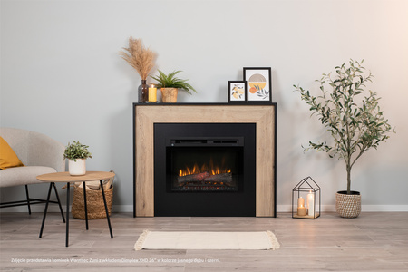 Warmtec Zuni wkład Dimplex 26" XHD Optiflame - biały mat, jasny dąb