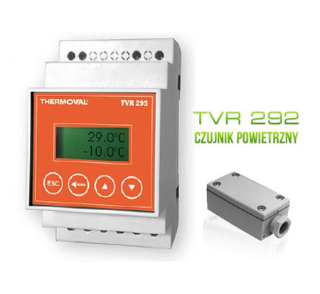 Thermoval TVR 295 na szynę DIN programowalny czujnik powietrzny
