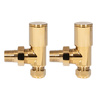 Zestaw zaworów kątowych do grzejnika Warmtec złoty