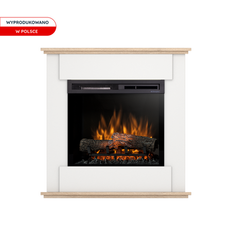 Warmtec Fonte wkład Dimplex 23" XHD Optiflame - biały, dąb sonoma.