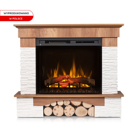 Warmtec Porto narożny wkład Dimplex 28" XHD Optiflame - dąb