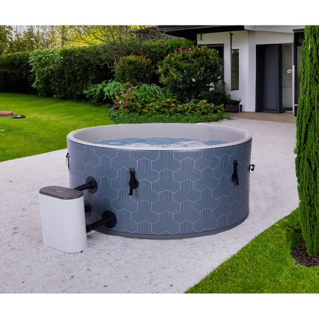 Zestaw premium basen z hydromasażem dmuchany ogrodowe spa Warmtec Sycylia 150 cm 1540 W