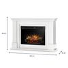 Warmtec Luena wkład Dimplex 26" XHD Optiflame - biały połysk, lakierowany