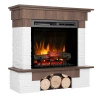 OUTLET: Warmtec Porto z wkładem 23" XHD Optiflame - orzech