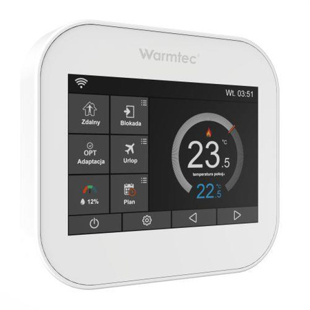 Warmtec ITS WiFi beznapięciowy podtynkowy programowalny czujnik powietrzny i podłogowy