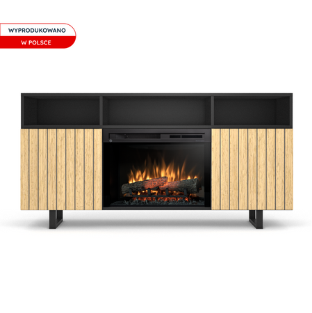 Warmtec Trivel wkład Dimplex 26" XHD Optiflame - czarny, fornir dąb europejski