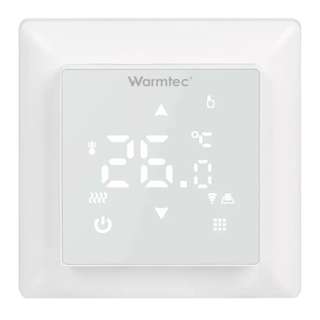 Warmtec WRT31W-B Wi-Fi  biały, podtynkowy programowalny czujnik powietrzny i podłogowy