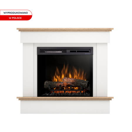 Warmtec Tormes wkład Dimplex 23" XHD Optiflame - biały mat, jasny dąb