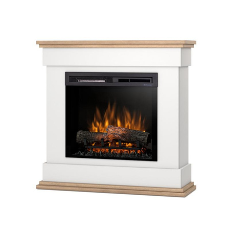 OUTLET: Warmtec Lenox wkład Dimplex 23" XHD Optiflame - biały mat, jasny dąb