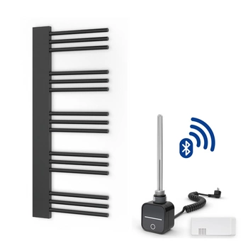 Warmtec Mastil 50x120cm antracyt/czarny z grzałką elektryczną z programatorem