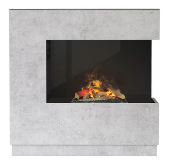 Dimplex Zen kaseta 400/600 LED + Polana 400L LOGBED z efektem Opti-Myst - beton