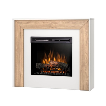 Warmtec Zuni wkład Dimplex 23" XHD Optiflame - biały mat, jasny dąb